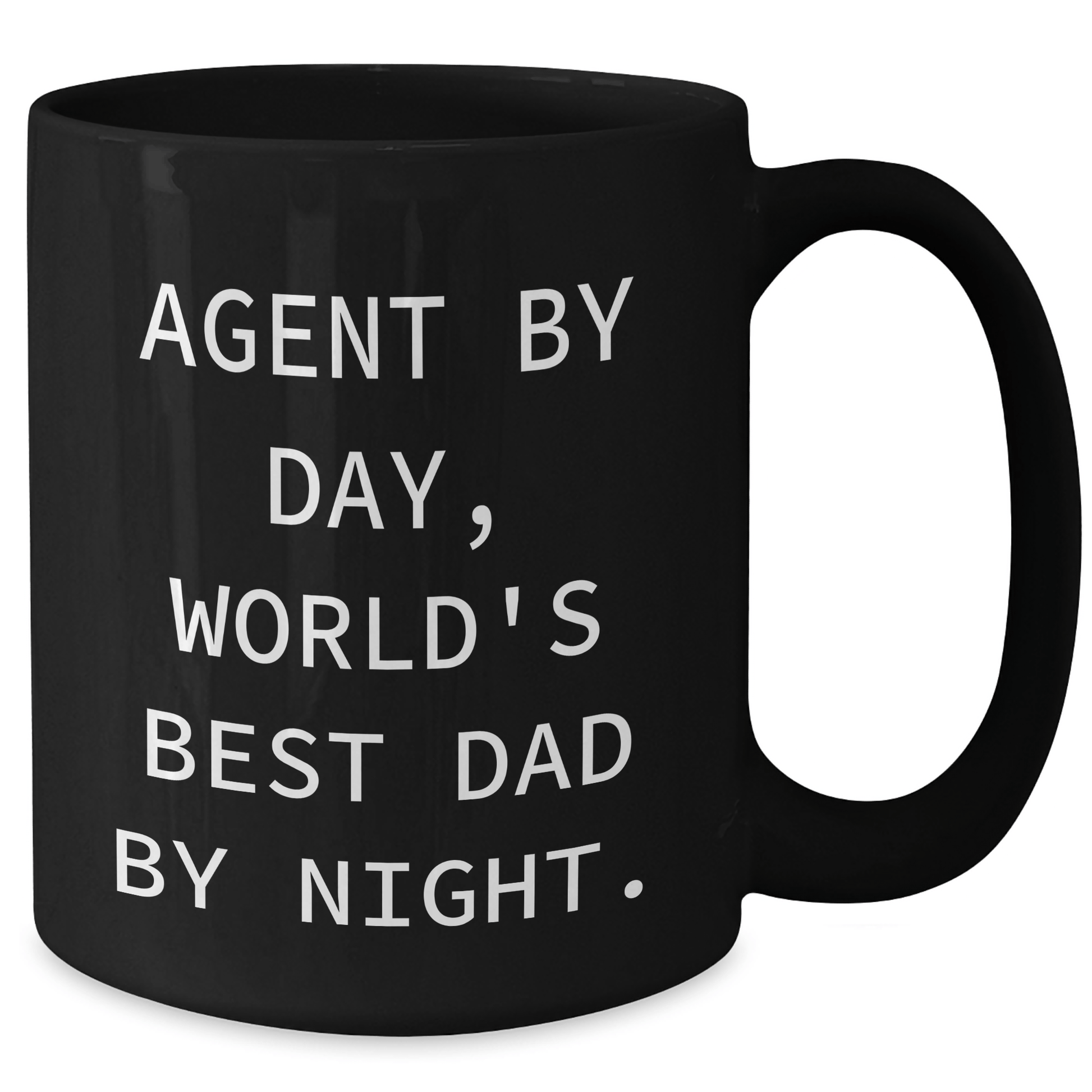 Agent Gifts, Funny Quotes Dad Mugs, Black Ceramic Coffee Mug, 11oz or 15oz, Microwave and Dishwasher Safe, Gifts from Friends, Gifts for Agent, Father's Day Unique Gifts - The Buy Boom