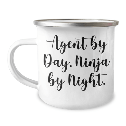 Agent Ninja Camping Mug, Funny Quote by Day, Gift for Men, Father's Day Unique Gifts from Family - The Buy Boom