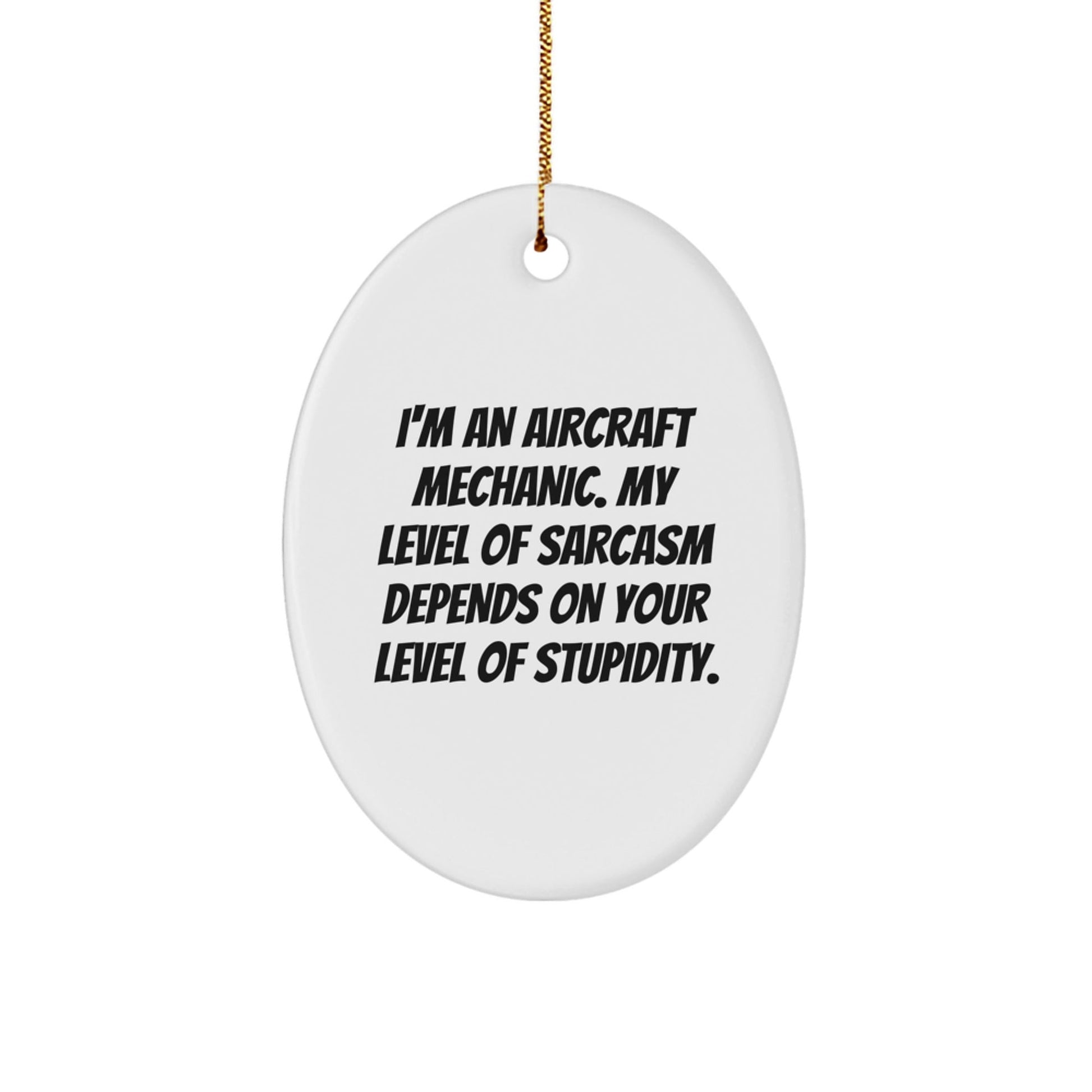 Aircraft Mechanic Gifts from Men to Friends, Oval Ornament Funny Sarcasm Christmas Unique Gifts for Men - The Buy Boom