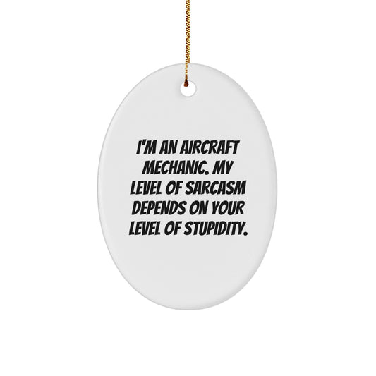 Aircraft Mechanic Gifts from Men to Friends, Oval Ornament Funny Sarcasm Christmas Unique Gifts for Men - The Buy Boom