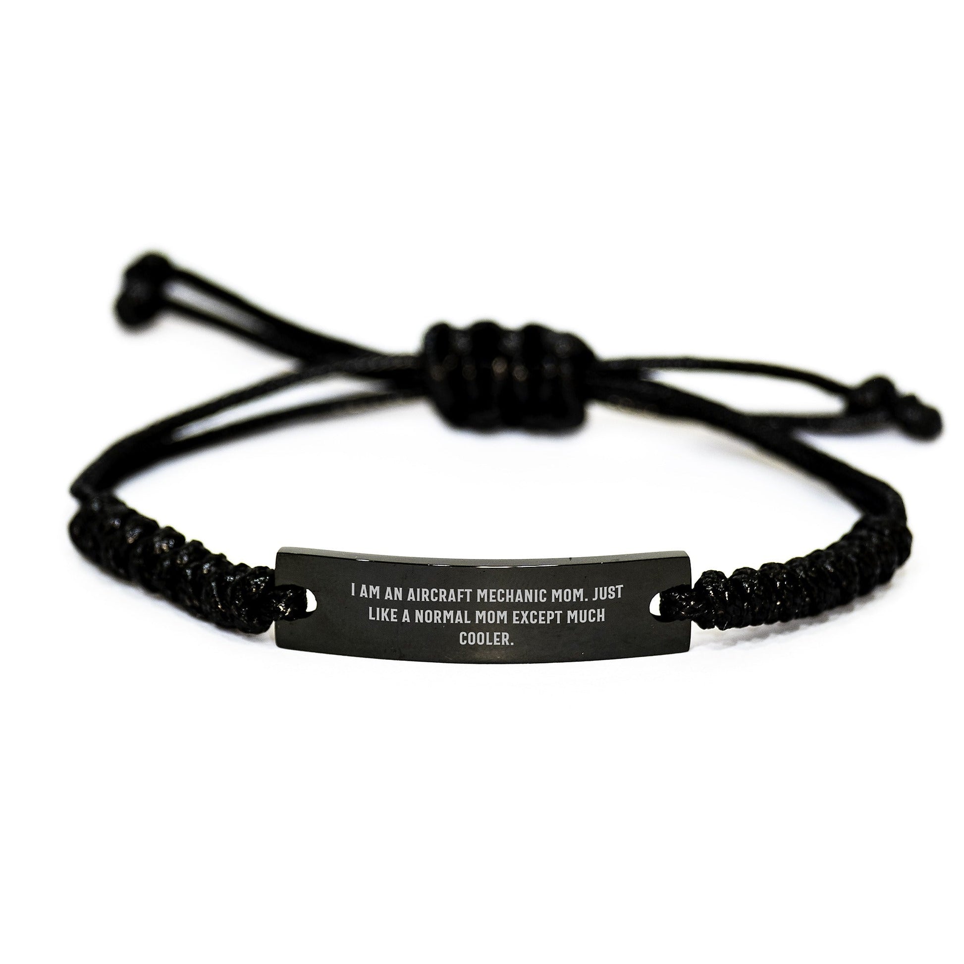 Aircraft Mechanic Mom Gifts - Funny Rope Bracelet for Birthday from Family or Friends to Aircraft Mechanic Dad or Son - The Buy Boom