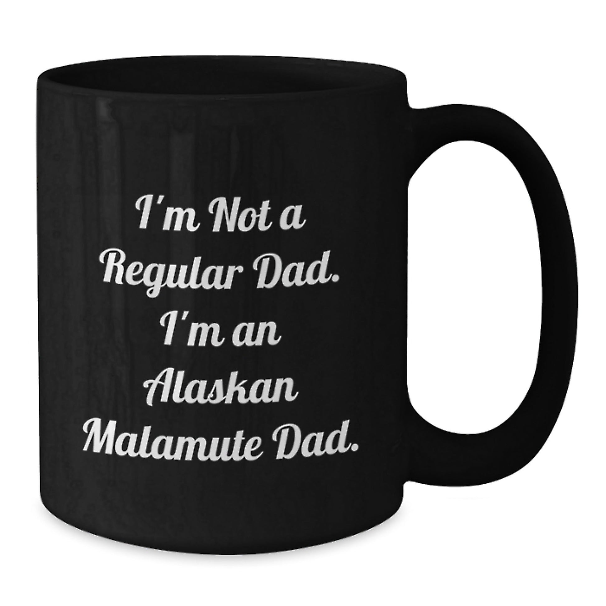 Alaskan Malamute Dad Funny Black Coffee Mug Gifts from Family for Birthday - The Buy Boom