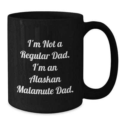 Alaskan Malamute Dad Funny Black Coffee Mug Gifts from Family for Birthday - The Buy Boom