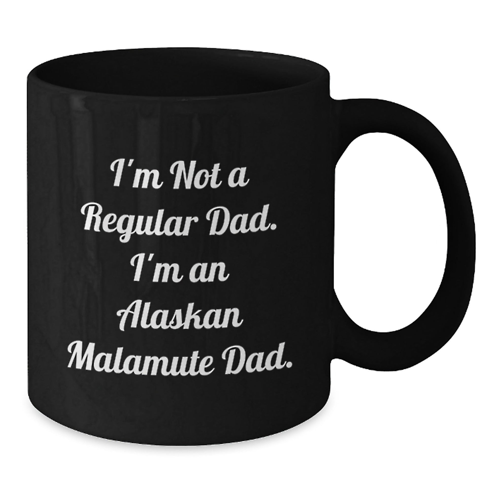 Alaskan Malamute Dad Funny Black Coffee Mug Gifts from Family for Birthday - The Buy Boom