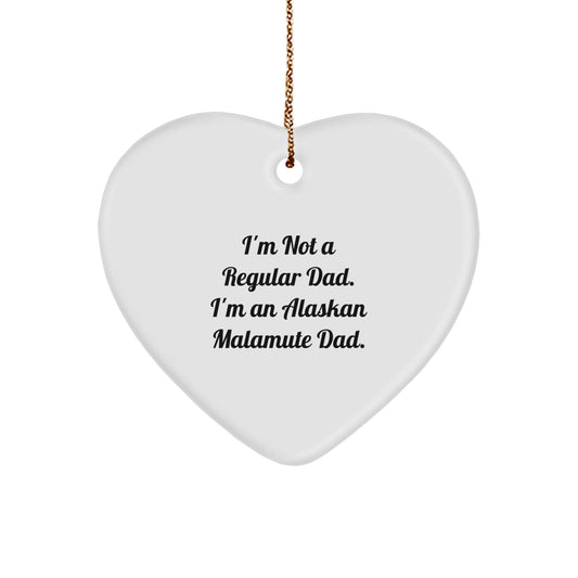 Alaskan Malamute Dog Dad Gifts, Heart Ornament, Funny Christmas Memorable Present for Men, Women, Friends from - The Buy Boom