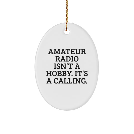 Amateur Radio Oval Ornament Gifts from Friends, Family, and Coworkers, Inspirational Christmas Unique Presents for Men, Women, Amateur Radio Enthusiasts - The Buy Boom