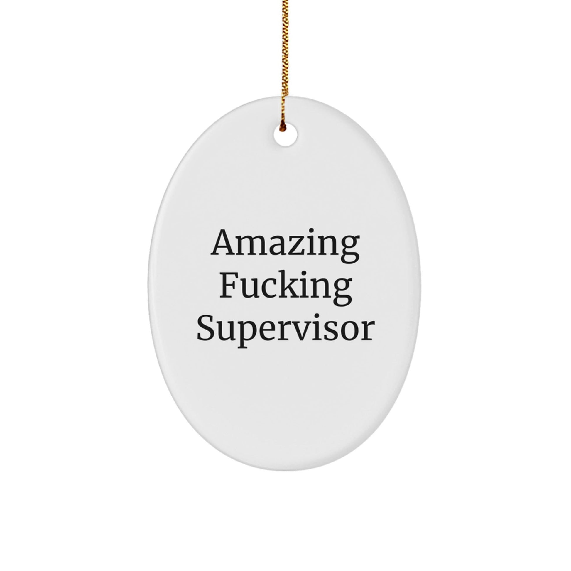 Amazing Funny Supervisor Gifts Oval Ornament Gifts from Friends for Supervisor Christmas Unique Gifts - The Buy Boom