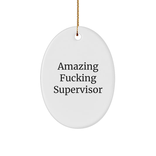 Amazing Funny Supervisor Gifts Oval Ornament Gifts from Friends for Supervisor Christmas Unique Gifts - The Buy Boom