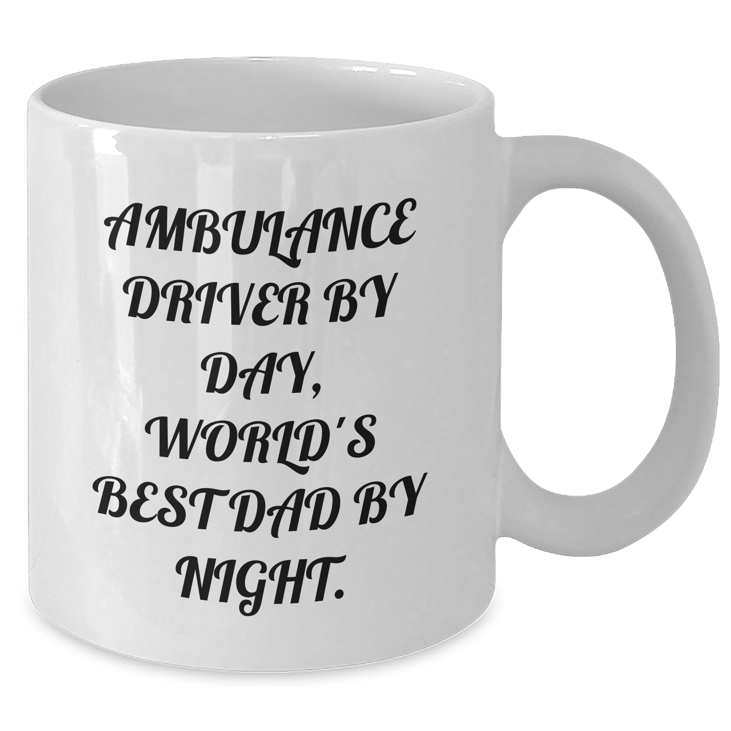 Ambulance Driver Gifts from Family - White Coffee Mug for Ambulance Driver By Day, World's Best Dad By Night. - Funny Father's Day Unique Gifts for Men - The Buy Boom