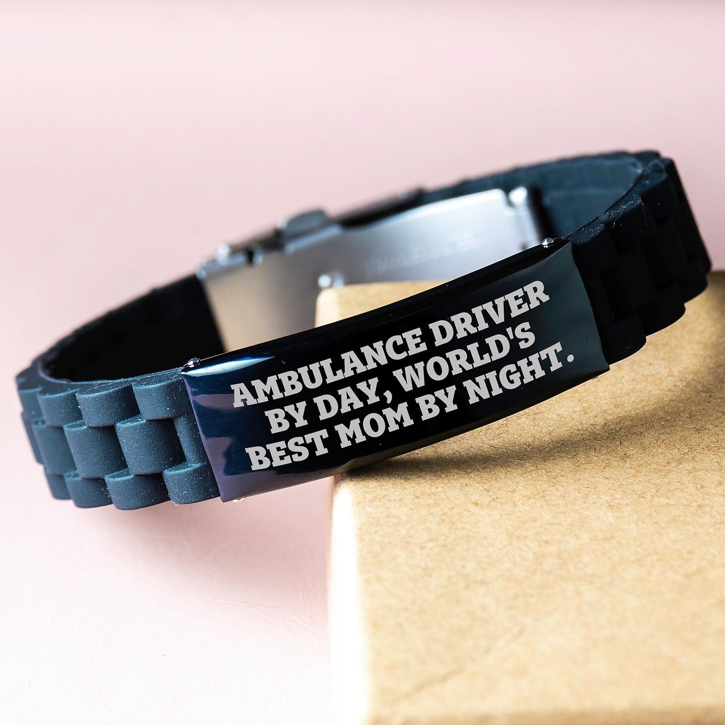 Ambulance Driver Gifts, Funny Quote, Glide lock Clasp Birthday Present from Friends to Ambulance Driver, World's Best Mom By Night. - The Buy Boom
