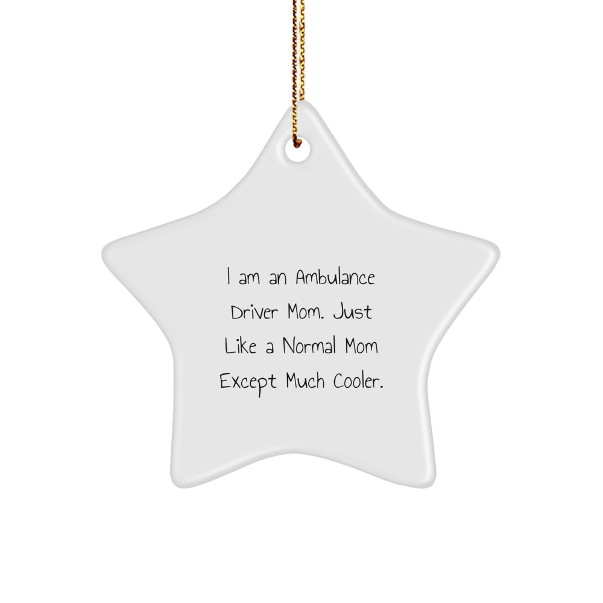 Ambulance Driver Mom Gifts from Men and Women for Ambulance Driver Friends and Family - Star Ornament Gifts for Ambulance Driver Christmas - The Buy Boom