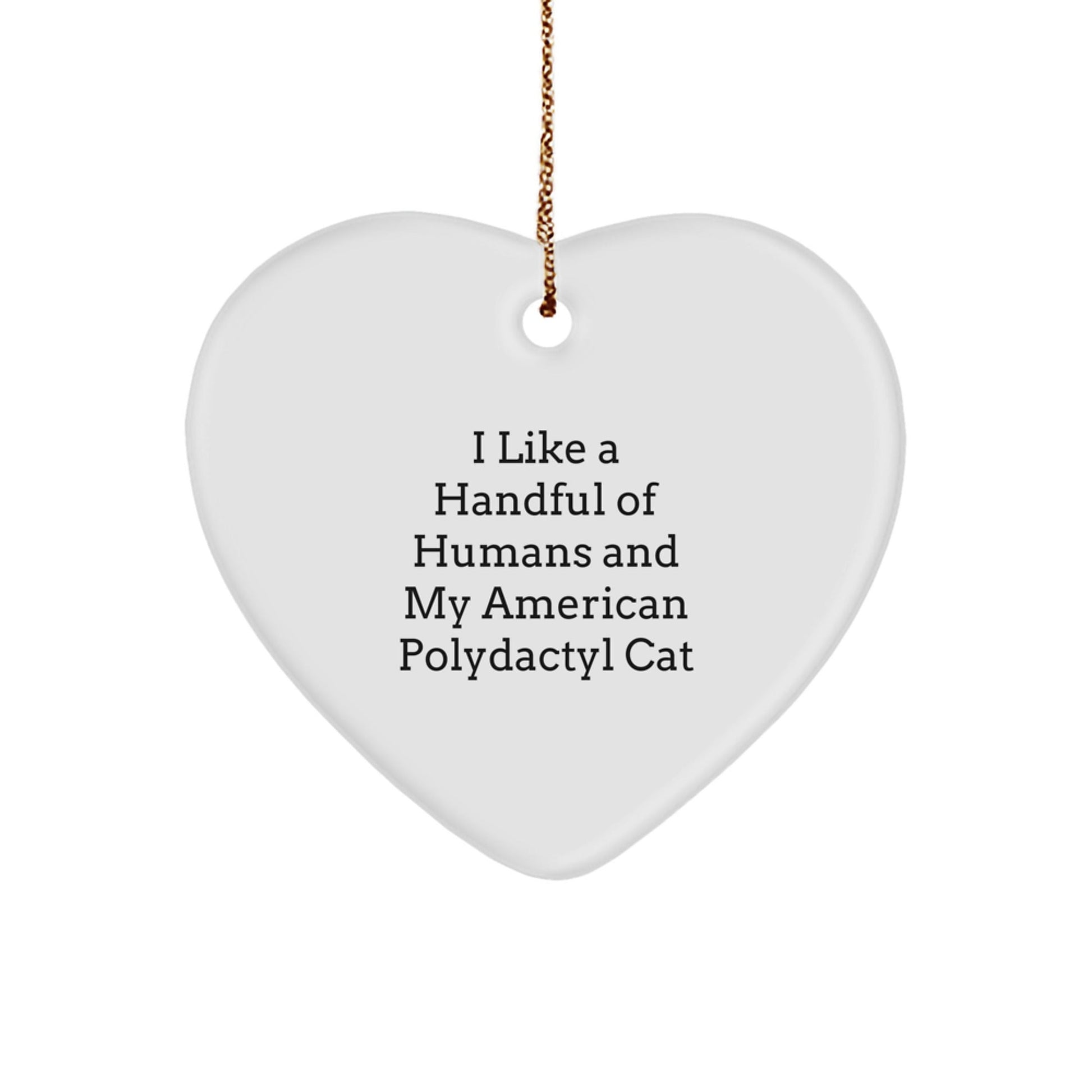 American Polydactyl Cat Lovers' Heart Ornament, Gifts from Friends to Family, Funny Quote - The Buy Boom