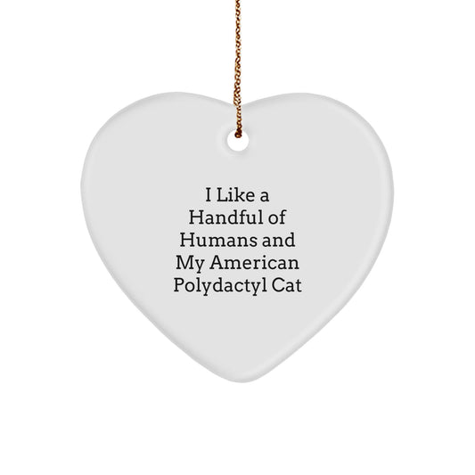 American Polydactyl Cat Lovers' Heart Ornament, Gifts from Friends to Family, Funny Quote - The Buy Boom