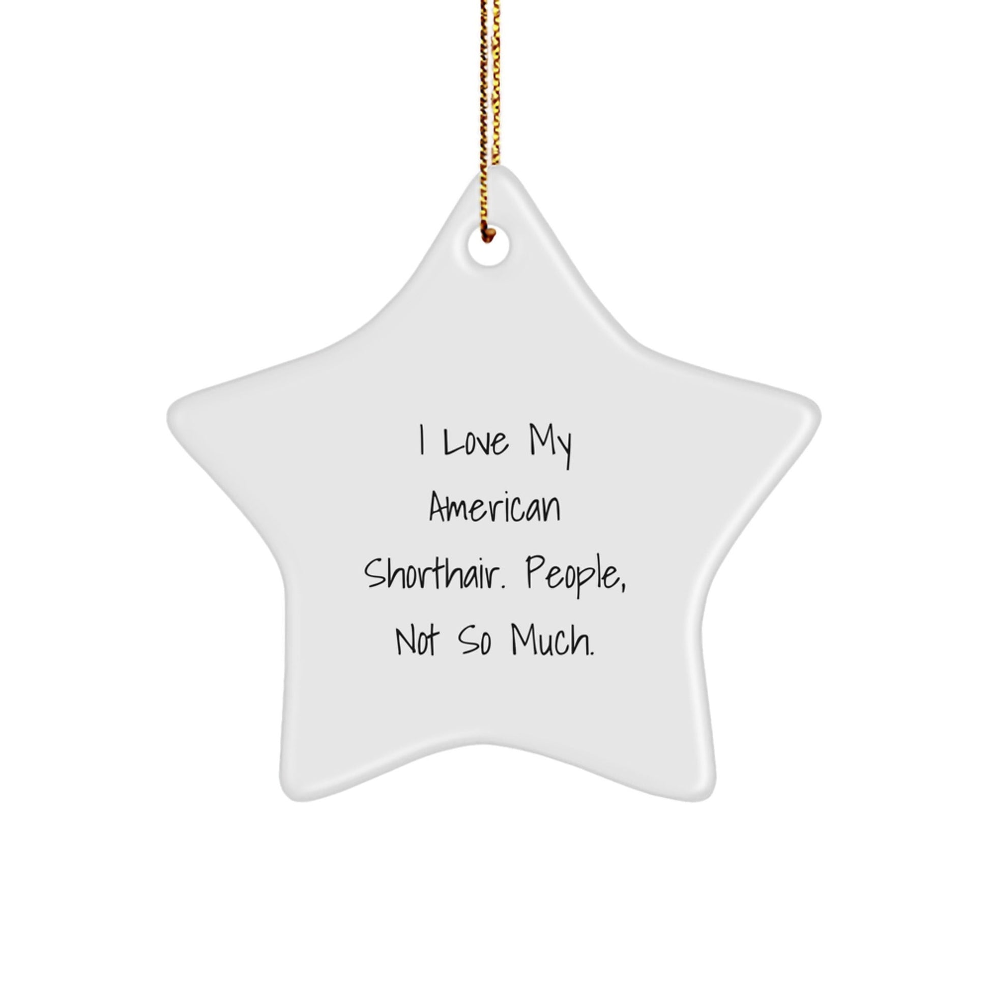 American Shorthair Cat Star Ornament, Funny Quote Gifts from Friends, Gifts for American Shorthair Cat Lovers at Christmas - The Buy Boom