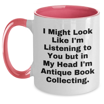 Antique Book Collecting Fun, Two Tone Coffee Mug, Funny Quote, Gifts from Men to Antique Book Collecting Enthusiasts, Father's Day Unique Gifts - The Buy Boom