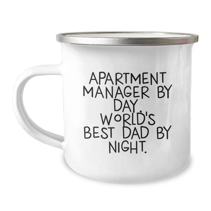Apartment Manager Gifts from Men for Apartment Manager By Day World's Best Dad By Night Graduation Unique Gifts Camping Mug - The Buy Boom