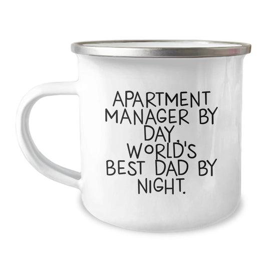 Apartment Manager Gifts from Men for Apartment Manager By Day World's Best Dad By Night Graduation Unique Gifts Camping Mug - The Buy Boom