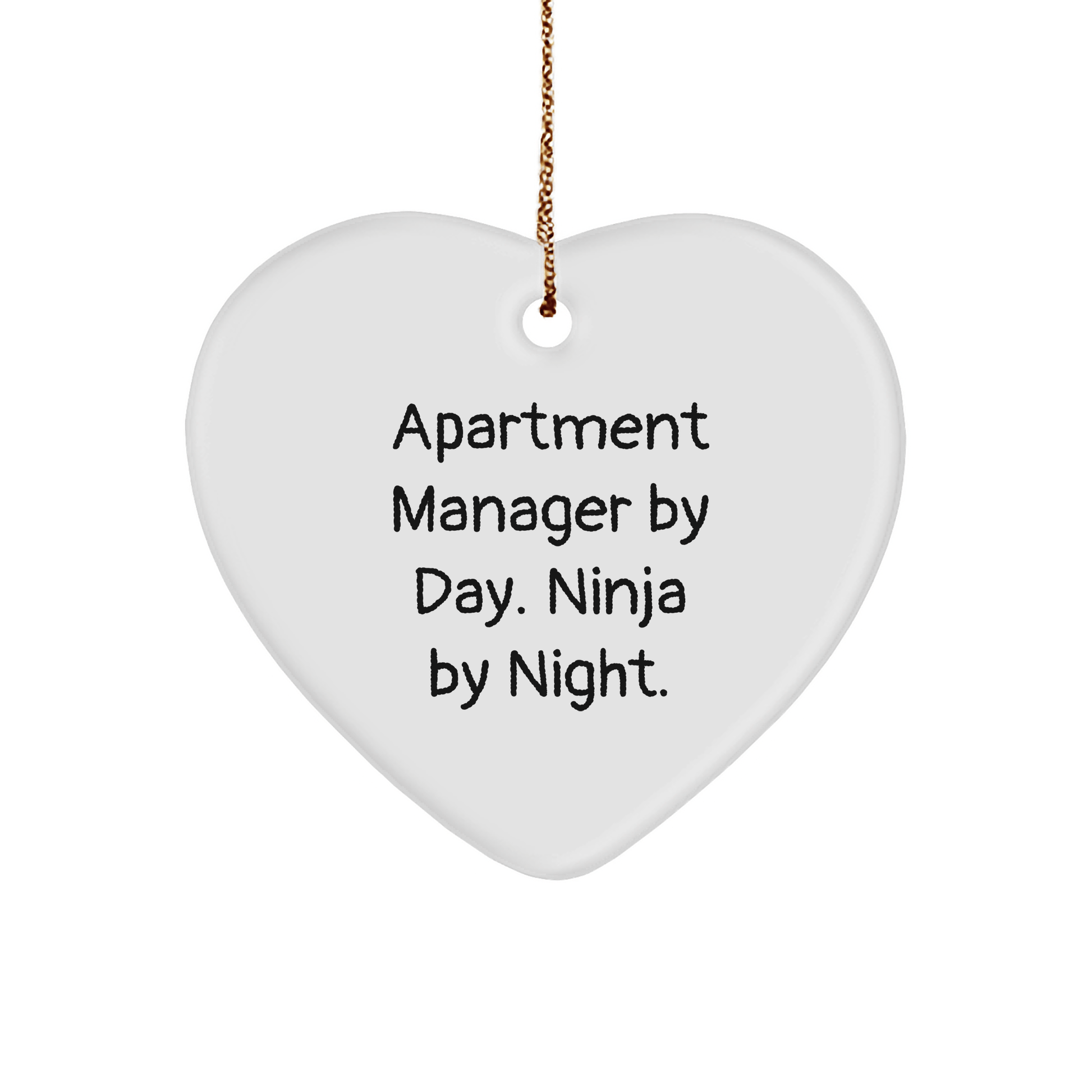 Apartment Manager Gifts, Heart Ornament, Funny Quote, Christmas Unique Gifts for Men, Gifts from Coworkers - The Buy Boom