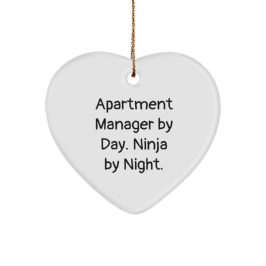 Apartment Manager Gifts, Heart Ornament, Funny Quote, Christmas Unique Gifts for Men, Gifts from Coworkers - The Buy Boom