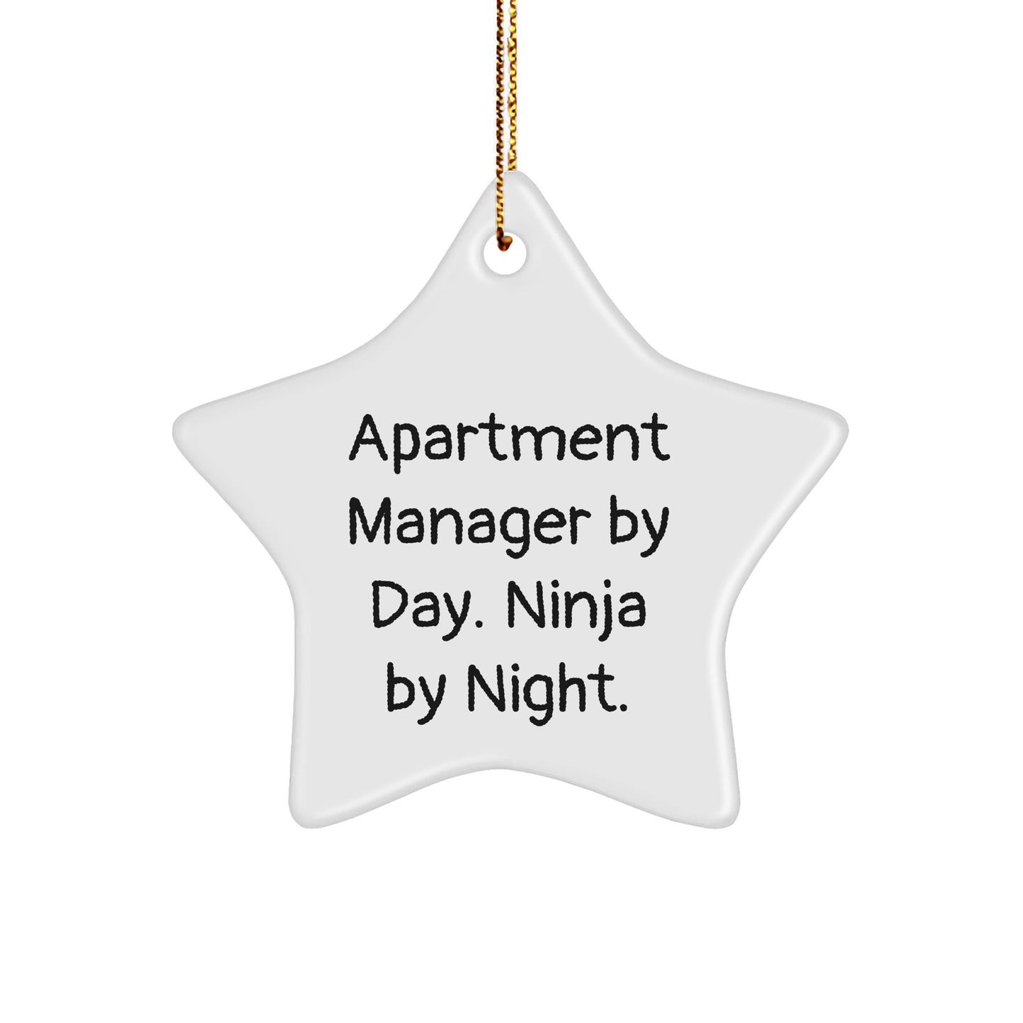 Apartment Manager Gifts: Ninja Star Ornament for Men from Friends - By Day, Decorate with Humor, By Night, Shine Bright! - The Buy Boom