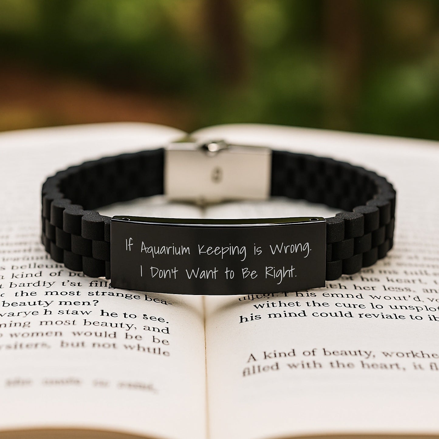 Aquarium Keeping Enthusiasts Gifts, Funny Quote Glide lock Clasp Birthday Jewelry, Gifts from Friends to Family - If Aquarium Keeping Is Wrong, I Don't Want To Be Right. - The Buy Boom