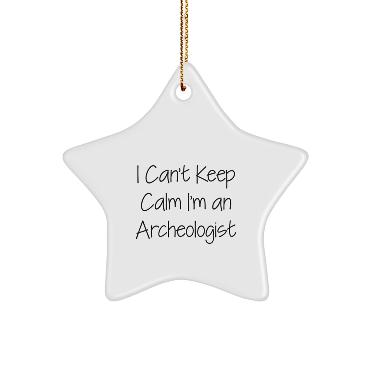 Archeologist Gifts from Friends, I Can't Keep Calm Star Ornament, Christmas Unique Finds for Men - The Buy Boom