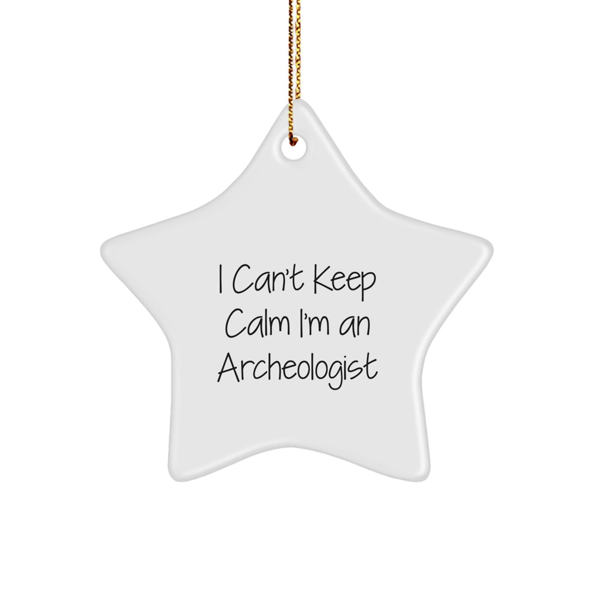 Archeologist Gifts from Friends, I Can't Keep Calm Star Ornament, Christmas Unique Finds for Men - The Buy Boom