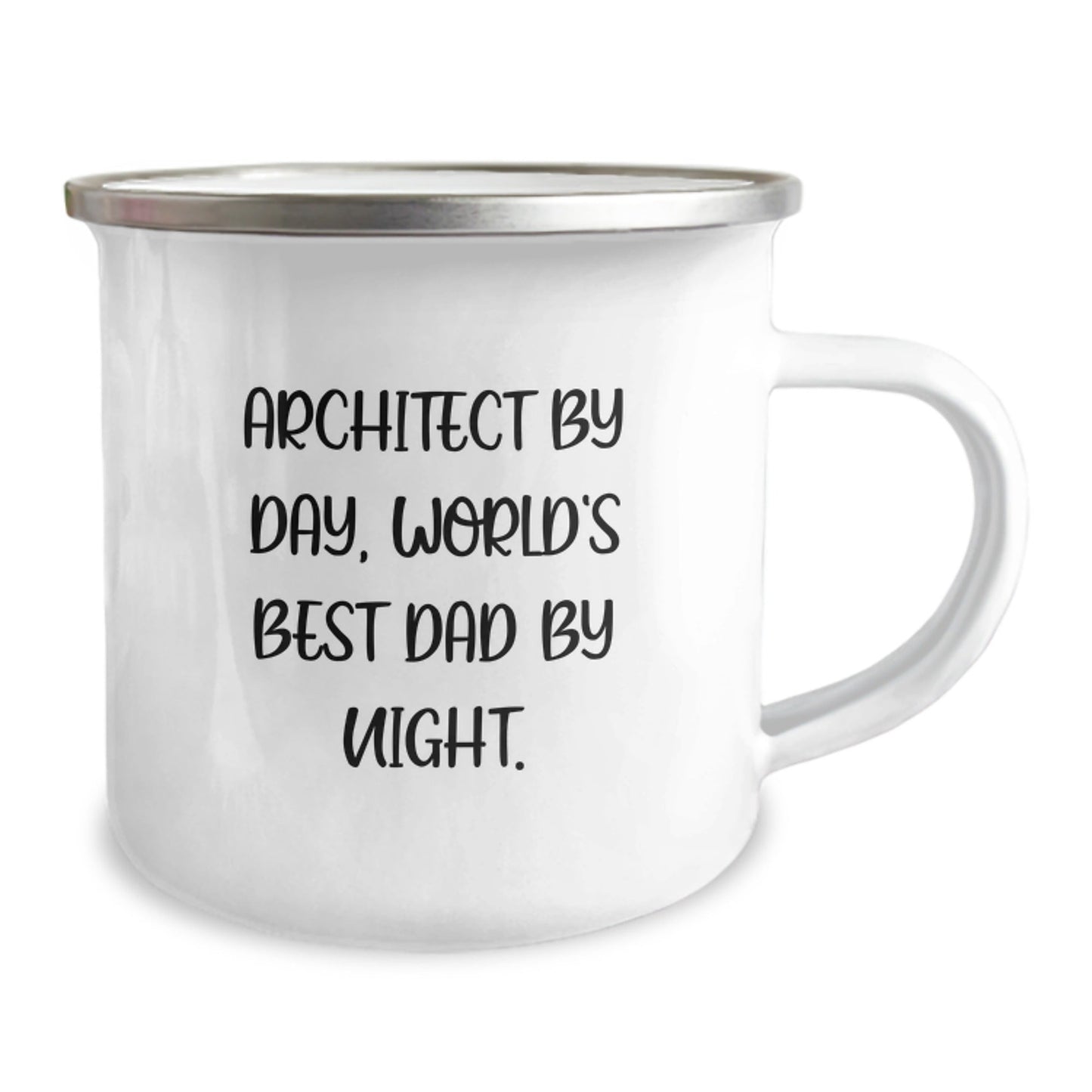 Architect Gifts, Funny Quotes, Camping Mug, Perfect for Graduation - 'Architect By Day, World's Best Dad By Night' - Gifts from Family to Architect - The Buy Boom