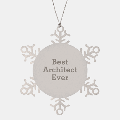 Architect Snowflake Ornament Gifts from Best Architect Ever, Funny Inspirational Christmas Unique Gifts for Men, Women, Friends, Coworkers, Family - The Buy Boom