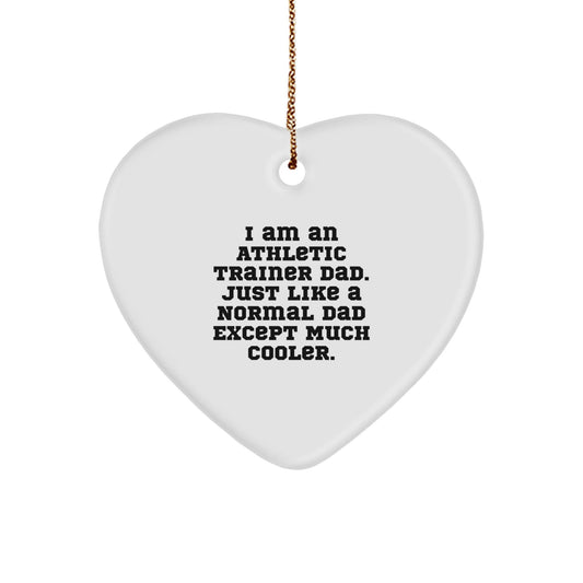 Athletic Trainer Dad's Special Gift for Friends, Family, or Coworkers - Heart Ornament for Christmas - The Buy Boom