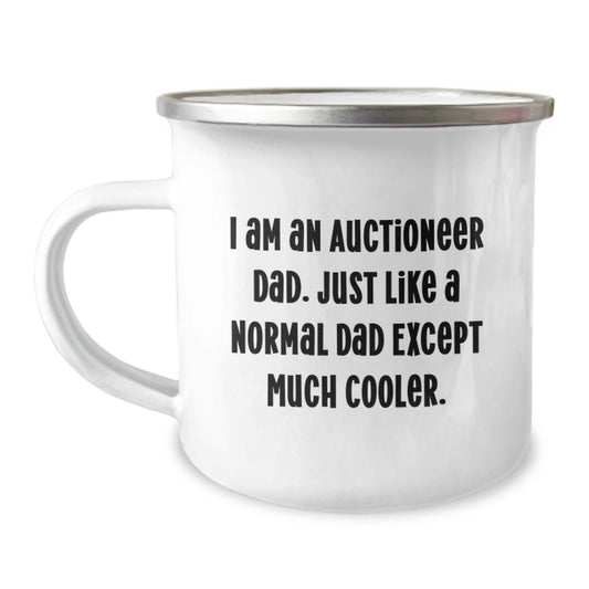 Auctioneer Dad Gifts for Graduation, Camping Mug - Funny Quote 'I Am An Auctioneer Dad...' - The Buy Boom