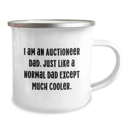 Auctioneer Dad Gifts for Graduation, Camping Mug - Funny Quote 'I Am An Auctioneer Dad...' - The Buy Boom