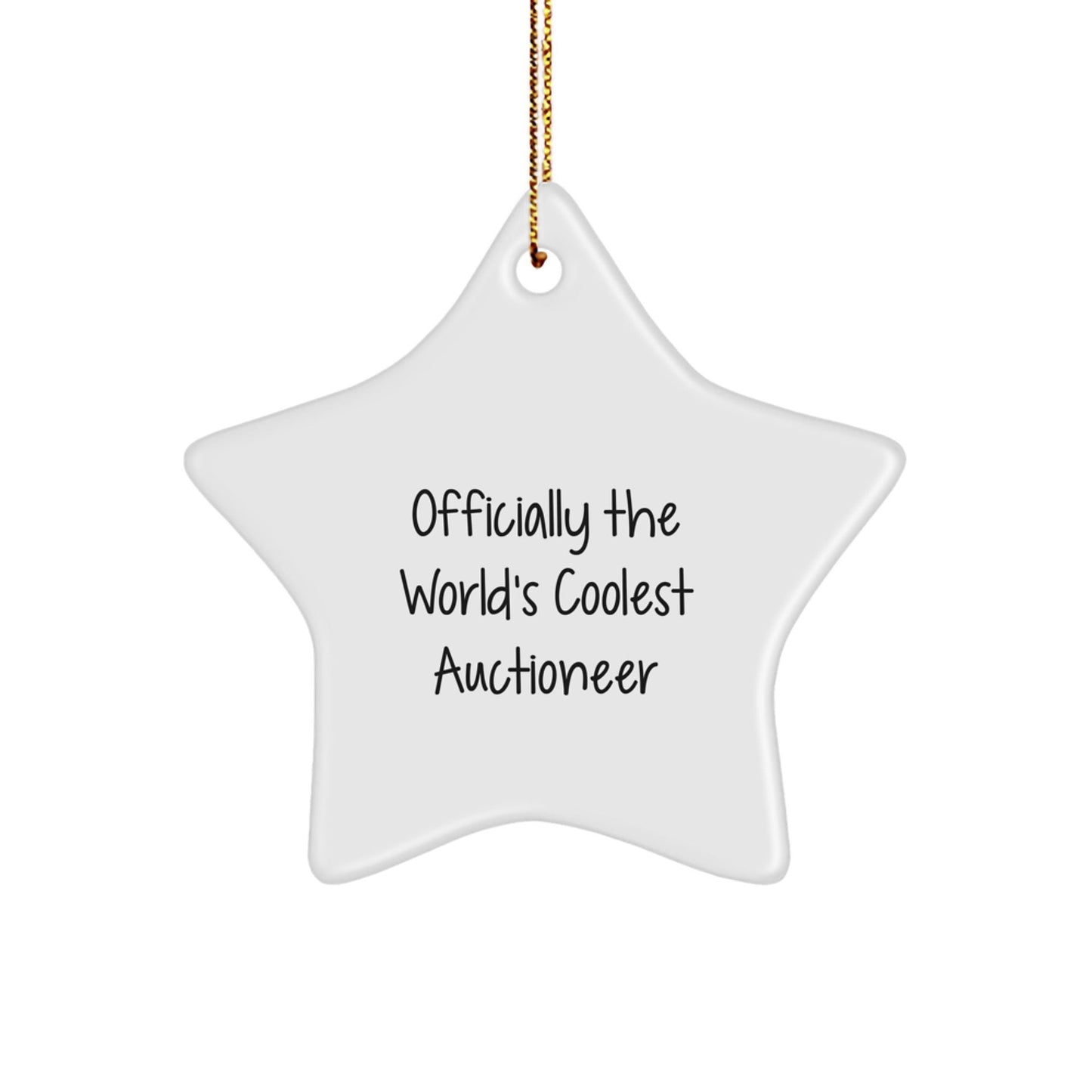 Auctioneer Gifts Funny Star Ornament Officially World's Coolest Auctioneer Gifts from Men to Friends for Christmas - The Buy Boom