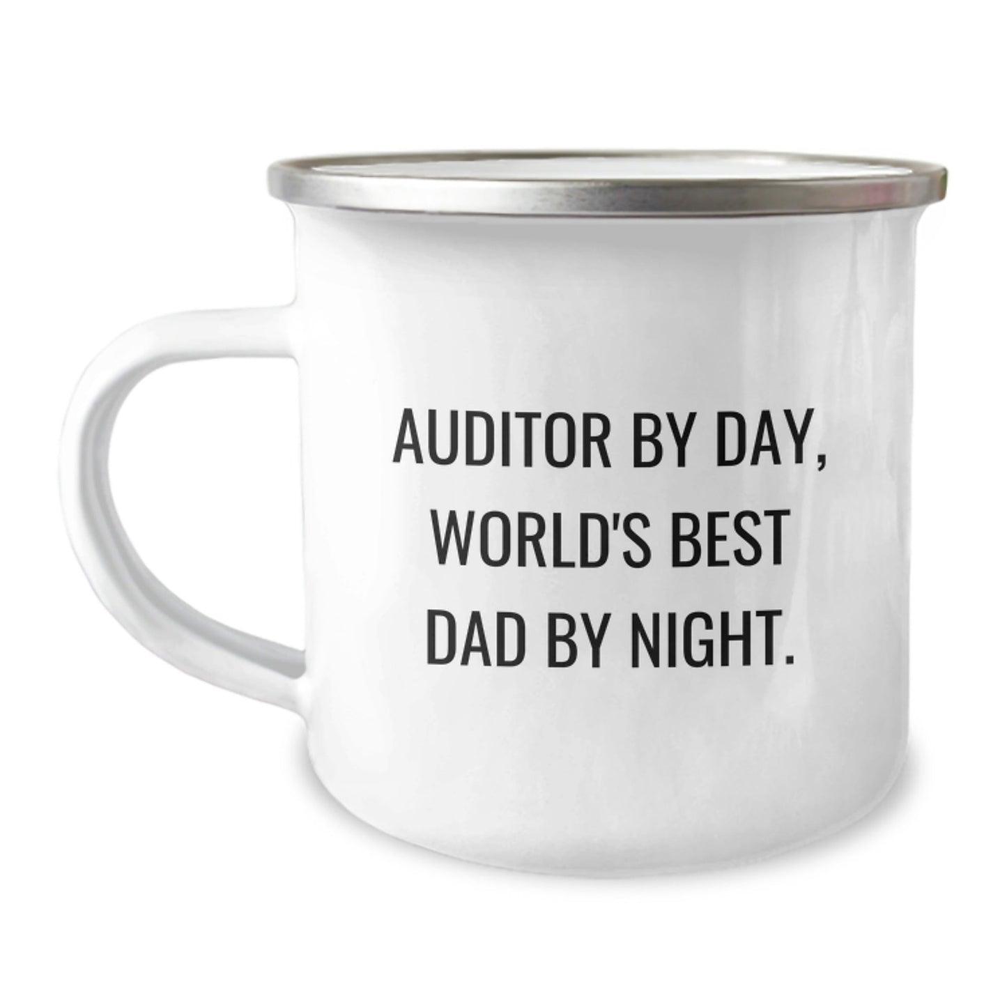 Auditor Gifts, Funny Camping Mug, 'Auditor By Day, World's Best Dad By Night.' - Unique Graduation Gifts from Family to Men - The Buy Boom
