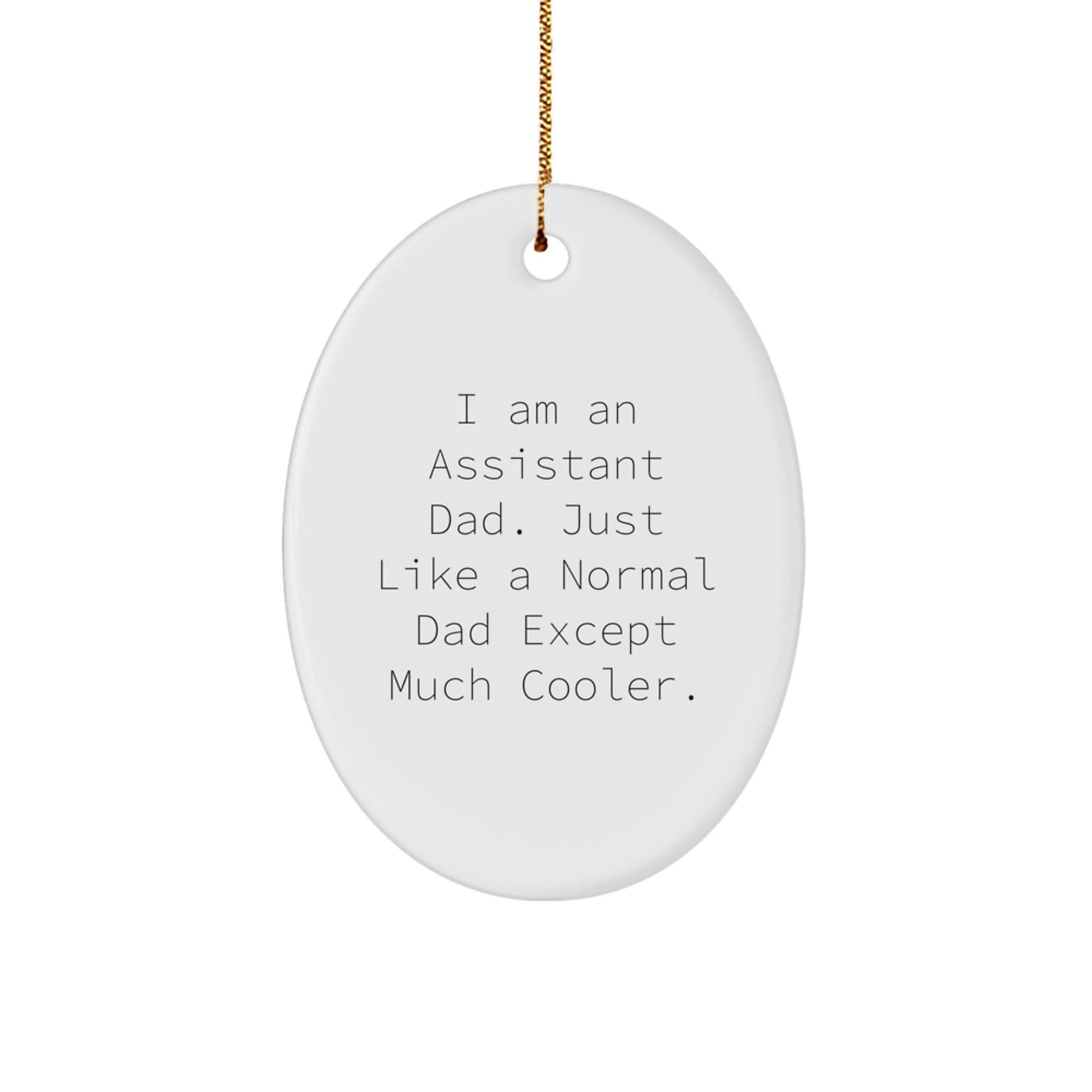 Awesome Assistant Dad Oval Ornament, Funny Quote Gifts for Assistant from Family, Friends, or Coworkers, Christmas Unique Gifts - The Buy Boom