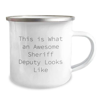 Awesome Sheriff Deputy Gifts for Men, Funny Camping Mug for Graduation, 'This Is What An Awesome Sheriff Deputy Looks Like' - Gifts from Friends - The Buy Boom