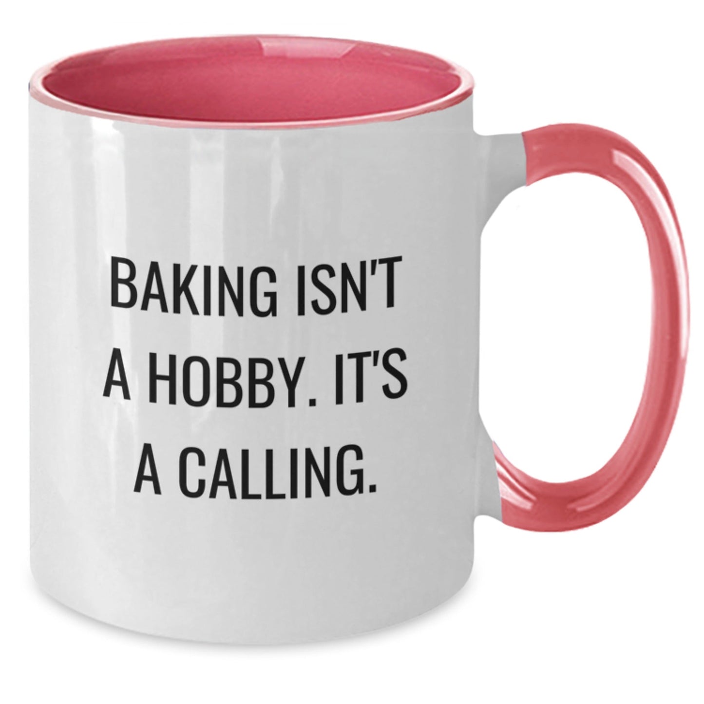 Baking Enthusiast Gifts from Family for Women - Funny Two Tone Coffee Mug for Christmas Unique Presents with Baking Isn't A Hobby. It's A Calling. - The Buy Boom