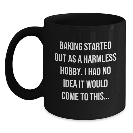 Baking Enthusiasts Gifts from Family, Friends, or Coworkers, Funny Black Coffee Mug for Baking Lovers, Graduation Unique Gifts - The Buy Boom