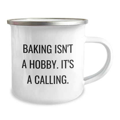Baking Gifts for Women, Funny Quote 'Baking Isn't A Hobby. It's A Calling.', Christmas Unique Gifts from Friends to Family Camping Mug - The Buy Boom
