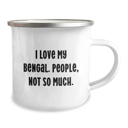 Bengal Cat Lover Gifts from Friends for Graduation Unique Gifts - I Love My Bengal, Camping Mug - The Buy Boom