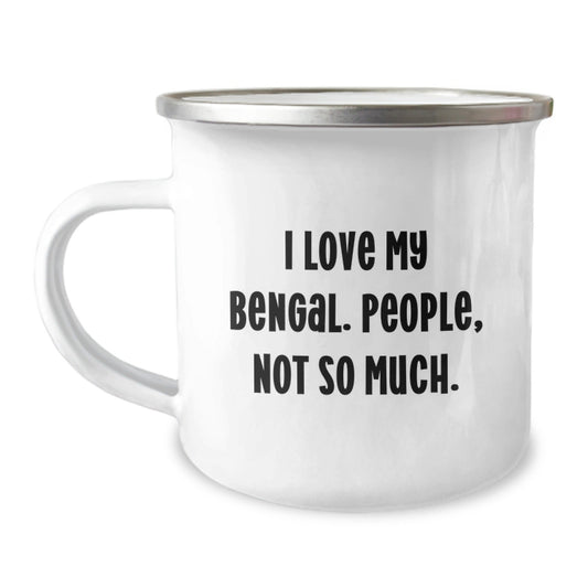 Bengal Cat Lover Gifts from Friends for Graduation Unique Gifts - I Love My Bengal, Camping Mug - The Buy Boom