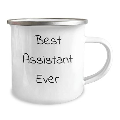 Best Assistant Ever Funny Camping Mug, Gifts from Friends to Assistant, Unique Graduation Gifts for Assistant, 12 oz Stainless Steel - The Buy Boom