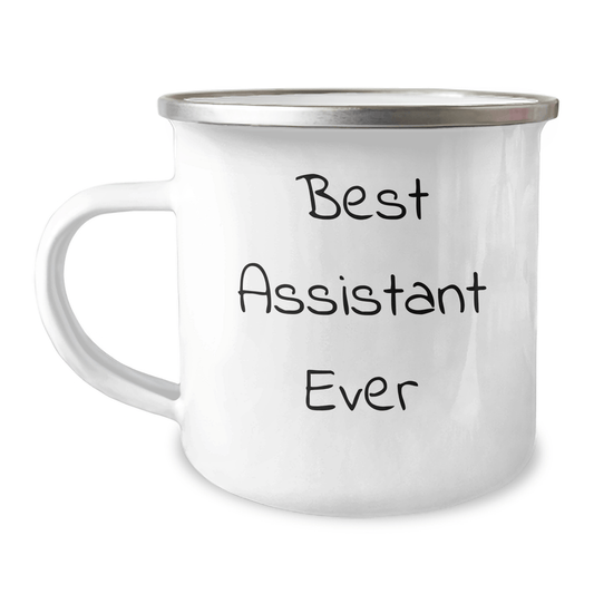 Best Assistant Ever Funny Camping Mug, Gifts from Friends to Assistant, Unique Graduation Gifts for Assistant, 12 oz Stainless Steel - The Buy Boom
