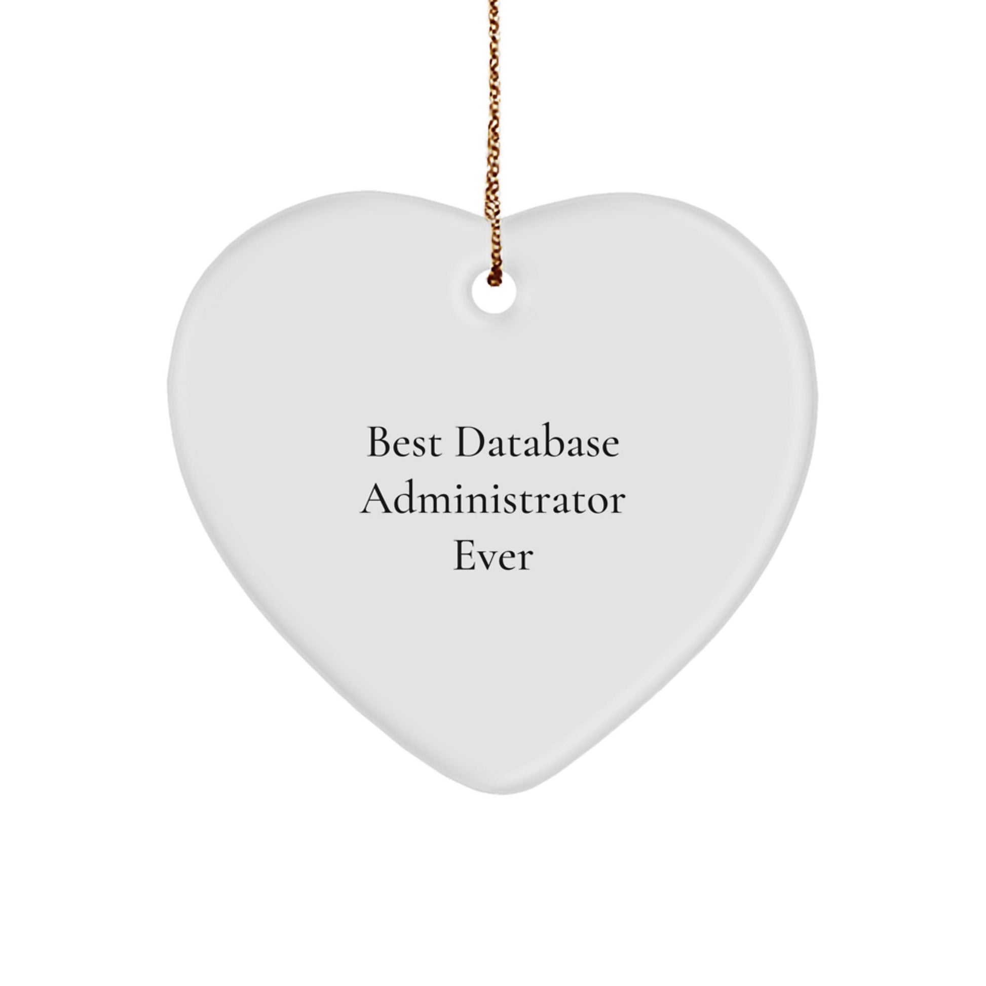 Best Database Administrator Ever Heart Ornament, Gifts for Database Administrator, Funny Quote, Christmas Unique Gifts from Friends - The Buy Boom