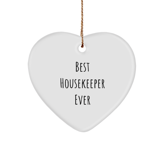Best Housekeeper Ever Funny Heart Ornament Gifts for Housekeeper from Friends, Housekeeper Unique Christmas Unique Gifts - The Buy Boom