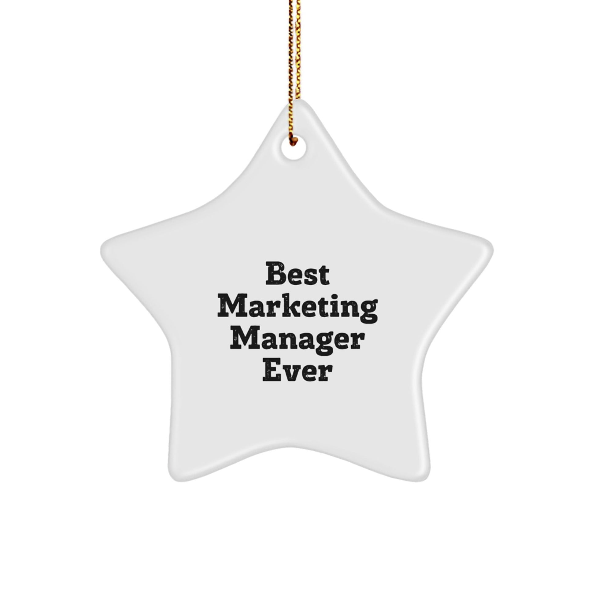 Best Marketing Manager Ever Star Ornament, Funny Marketing Manager Gifts, Christmas Unique Gifts from Family, for Marketing Manager Friends, 'You're the Star' Quote - The Buy Boom