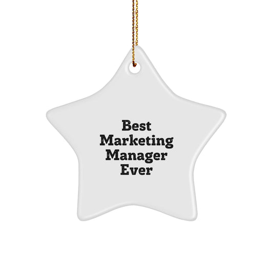 Best Marketing Manager Ever Star Ornament, Funny Marketing Manager Gifts, Christmas Unique Gifts from Family, for Marketing Manager Friends, 'You're the Star' Quote - The Buy Boom