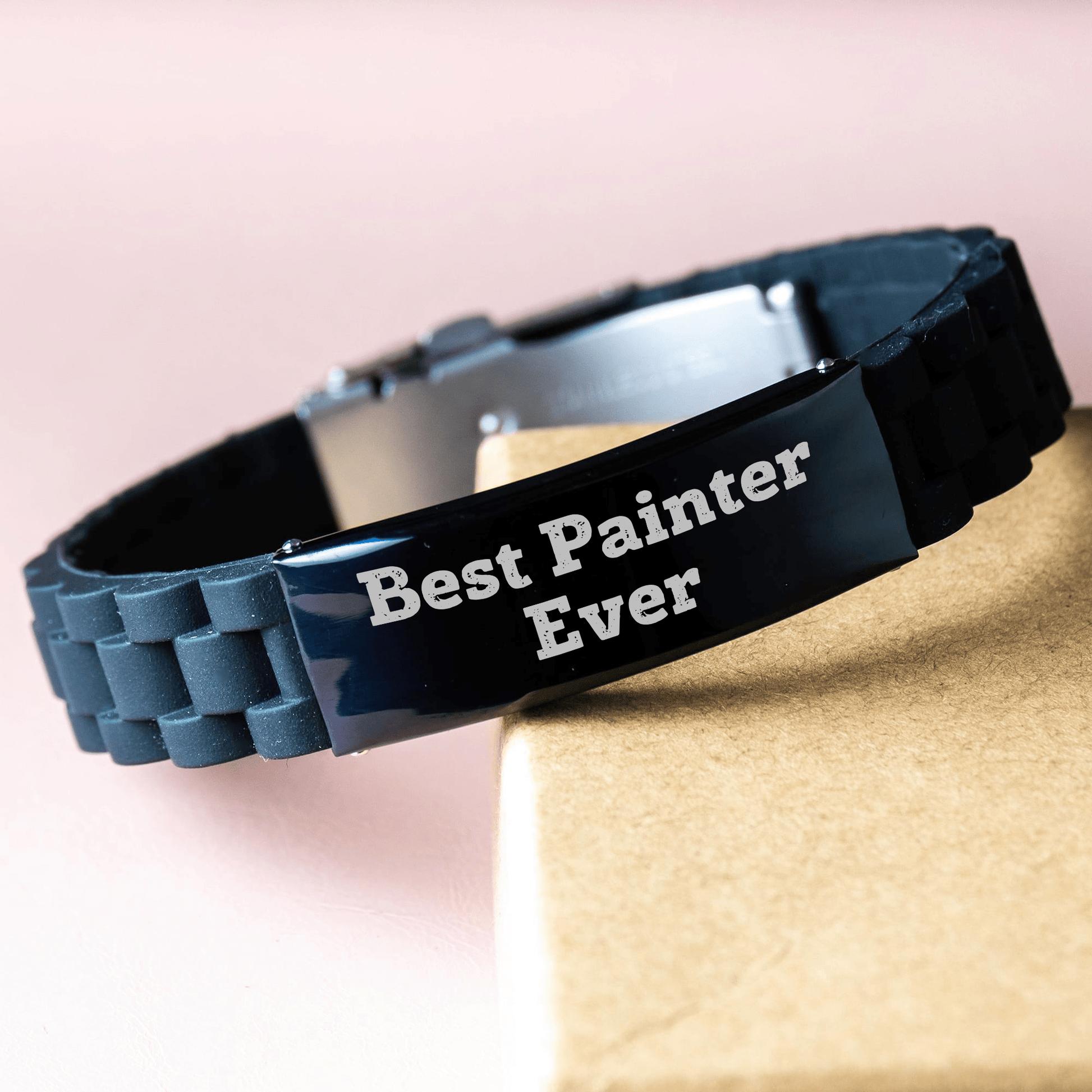 Best Painter Ever Funny Quote Glide lock Clasp Bracelet Gifts from Men to Painter on Father's Day, Adjustable and Durable - The Buy Boom