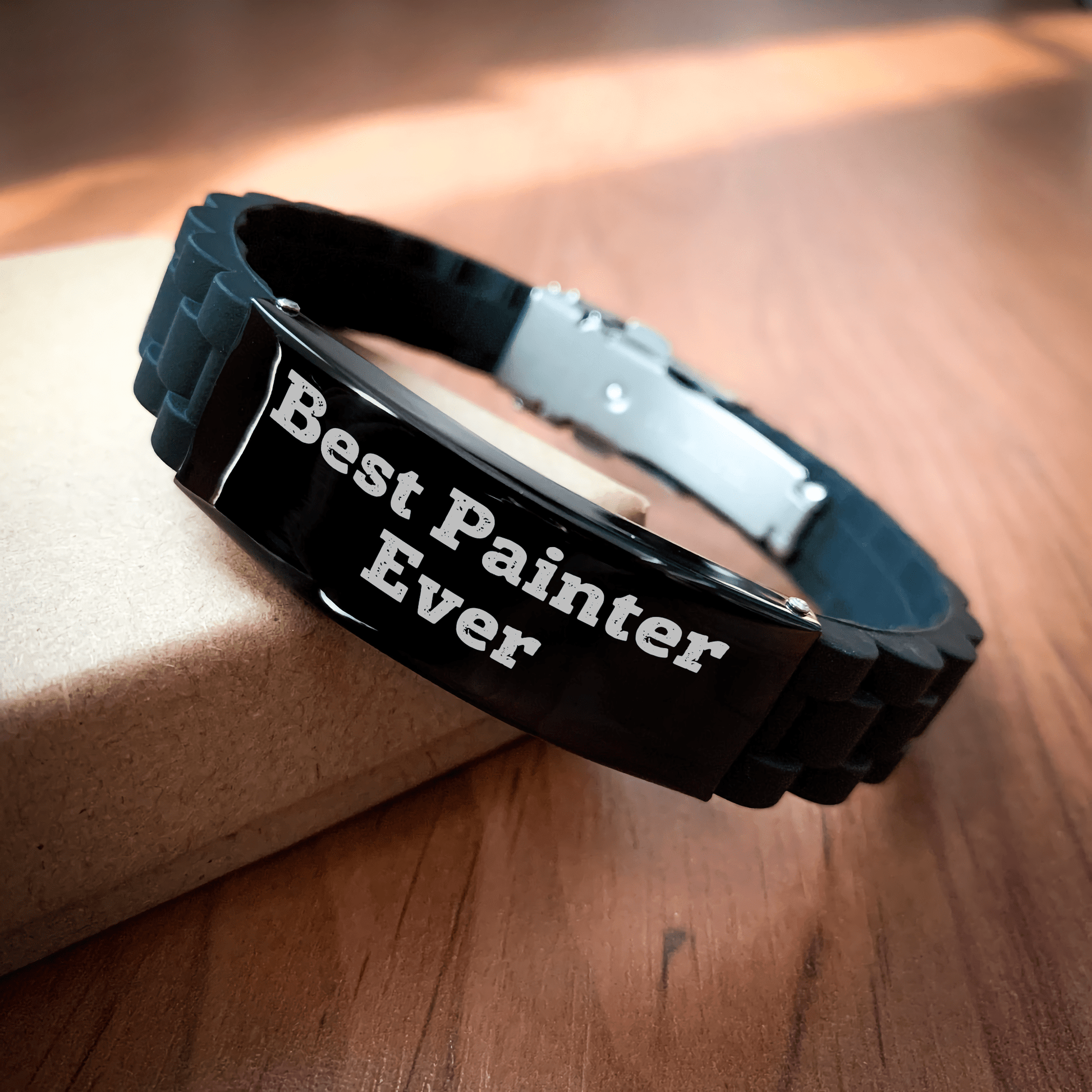 Best Painter Ever Funny Quote Glide lock Clasp Bracelet Gifts from Men to Painter on Father's Day, Adjustable and Durable - The Buy Boom