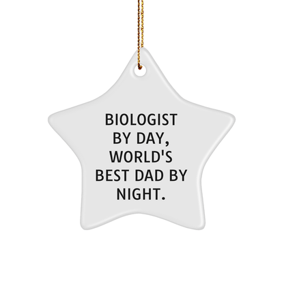 Biologist Gifts from Men - Funny Star Ornament for Biologist By Day, World's Best Dad By Night. - Christmas Unique Gifts - The Buy Boom